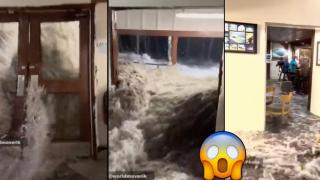 Приливни вълни в САЩ достигнаха до над 4 метра височина (видео)