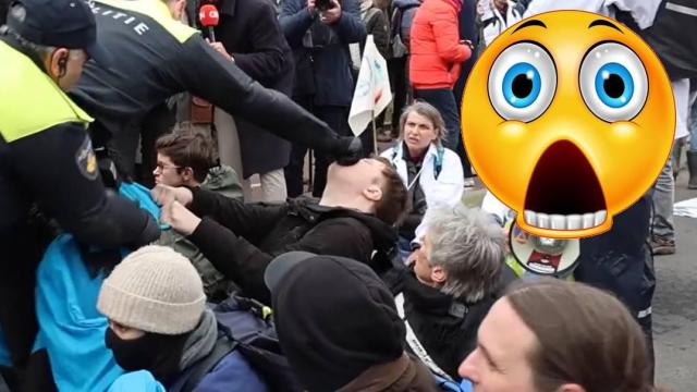 Хиляда екоактивисти се залепиха за магистрала в Хага в знак на протест (видео)