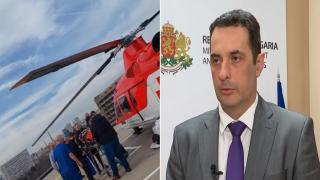 Хеликоптер транспортира скиор до София (видео)