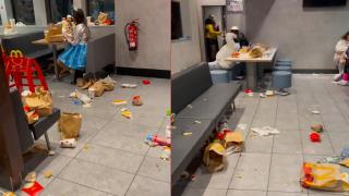 Обстановката в немски ресторант "McDonalds" погнуси интернет (видео)