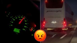 Шофьор на турски автобус е засечен да кара с опасна скорост по АМ "Тракия" (видео)