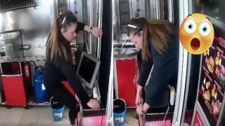 Неуспешен опит за кражба от заведение за бързо хранене (видео)