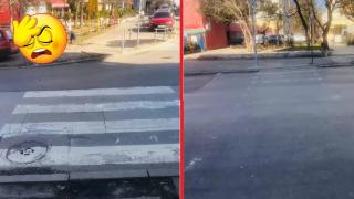 В столичен квартал полагат пешеходните пътеки наполовина (видео)