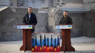 Руска ракета падна в близост до президента Зеленски и гръцкия премиер Мицотакис