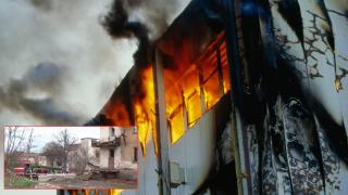 Пожар в блок взе жертва и остави 10 семейства без дом в Димитровград (видео)