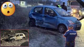 С водка и флакони райски газ в колата: Полицай блъсна автомобил с бременна жена (видео)