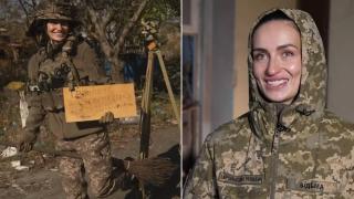 Красива украинка загърби професията си, за да стане военен командир (видео)