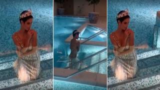 Мис Франция грее в рокля на български дизайнер (видео)