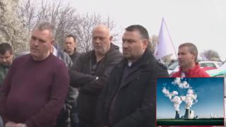 Протест на миньори и енергетици затваря пътища в Старозагорско