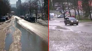 Питейна вода наводнява от години улици в Перник (видео)