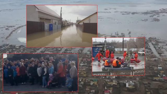 Напрежение и протести в Орск след тежките наводнения заради скъсана язовирна стена (видео)