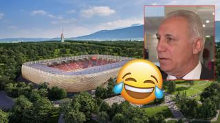 Стоичков се пошегува със строежа на новия стадион "Българска армия"(видео)