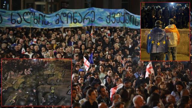 Масово полицейско насилие над протестиращи в Тбилиси (видео)