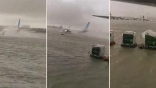 Вижте как приземяват самолети във вода в Дубай (видео)
