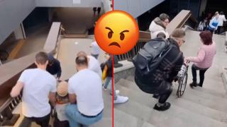 Хора в неравностойно положение трябваше да бъдат пренасяни на ръце заради неработещ от месеци асансьор (видео)