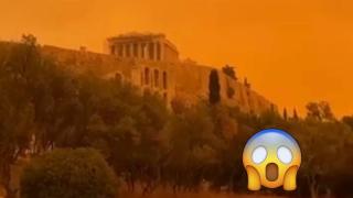 Гърция потъна в прах от Сахара (видео)