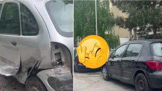Пиян удари четири паркирани коли (видео)