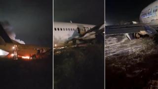 Отново катастрофа с Boeing: Кадри показват пътници, бягащи от горящия самолет (видео)