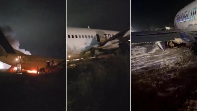 Отново катастрофа с Boeing: Кадри показват пътници, бягащи от горящия самолет (видео)
