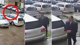 Съсед пука наред автомобилни гуми в "Люлин" (видео)