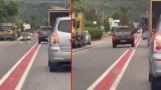 Автомобил на НСО в специален режим вилнее в Кресна (видео)