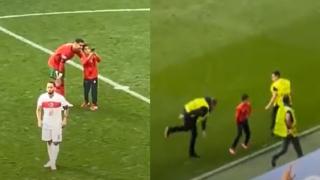 Дете финтира цялата охрана на стадиона за селфи с Роналдо (видео и снимки)
