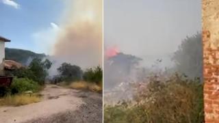 Огън изпепели над 10 къщи в село Горноселци (видео)