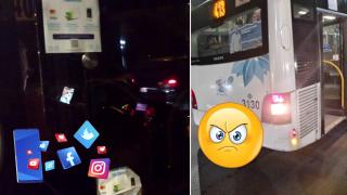 Шофьор от градския транспорт в София гледа клипове в социалните мрежи, докато вози десетки пътници (видео)