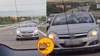 Мъж е заснет да шофира без ръце на АМ "Тракия" (видео)