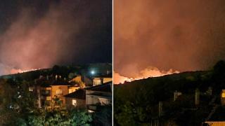 Пожар гори край Асеновград, огнеборци и доброволци участват в гасенето (видео)