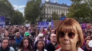 Французи излизат на масови протести заради жертва на изнасилвания, организирани от съпруга ѝ (видео)