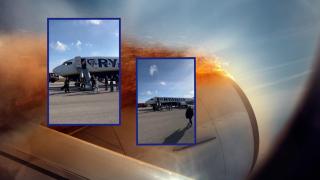 Boeing 737 се запали на летище в Италия, наложи се спешна евакуация на пътниците (видео)