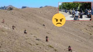 Група мотористи разора пътека в природен парк "Рила" (видео)