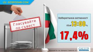 Избирателната активност остава ниска и към 13:00