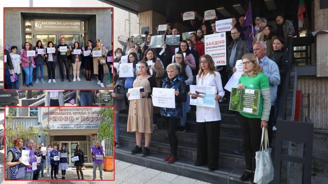 Екоинспекции в 10 града протестират за по-високи заплати (видео)