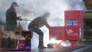 Подпалиха пощенски урни за гласуване в САЩ със стотици бюлетини в тях (видео)