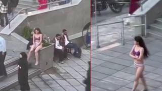 Студентка се съблече по бельо пред университета си в Иран в знак на протест (видео)