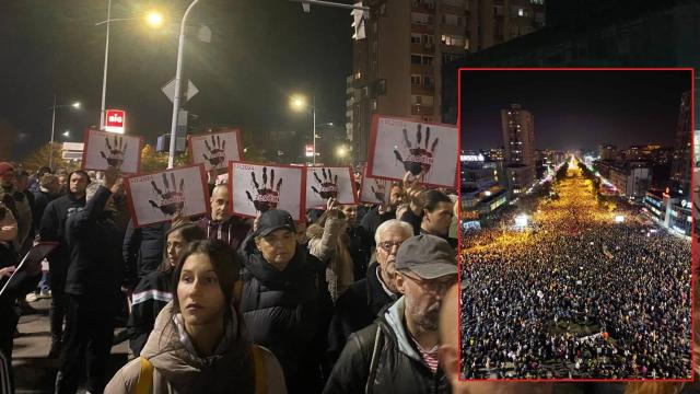 Десетки хиляди протестиращи в Нови Сад искат оставка на правителството (видео) 