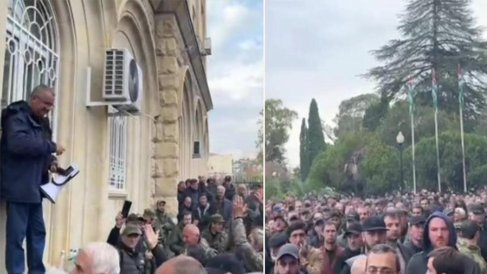 Протести заради сделка с Русия: Щурмуваха сградата на парламента в грузинска Абхазия 