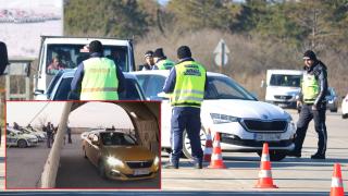 Зимна акция на полицията проверява коли в палатки на пътя (видео)