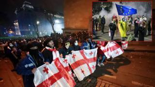 Протестите в Грузия продължиха пета поредна вечер - хиляди се борят за европейско бъдеще за страната си (видео)