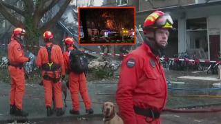 Жилищен блок се срути в Хага, издирват хора под руините (видео)