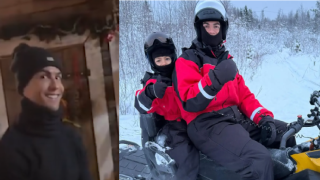 Кристиано Роналдо намери Дядо Коледа на Северния полюс (видео)