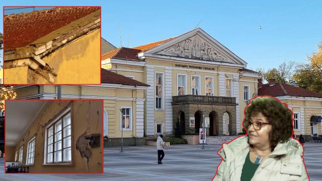 Затварят театралния салон в Ямбол заради окаяното състояние на сградата (видео)