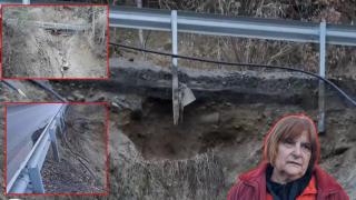 Опасно свличане на пътя за Банско, АПИ твърди, че положението е под контрол (видео)