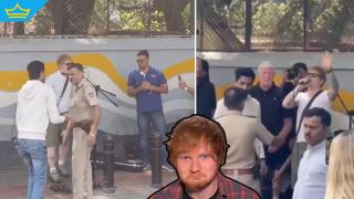 Индийски полицаи спряха безплатен уличен концерт на Ед Шийрън - нямал разрешително (видео)