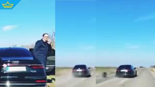 Шофьорът на Вучич имитира Андре Токев на пътя - разминава се на косъм от тежък инцидент (видео)