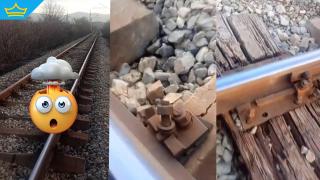 Мъж показа окаяното състояние на влакови релси по линията Перник-София (видео)