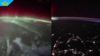 Вижте уникални кадри на Северното сияние, заснети от Космоса (видео)