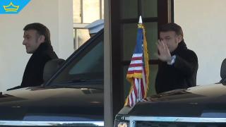 Еманюел Макрон пристигна в Белия дом за разговори с Тръмп (видео)